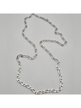 Monet Figaro Chain Necklace Silver Plated 30''